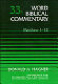 Image of Word Biblical Commentary Vol. 33A Matthew 1-13