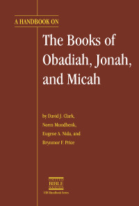 Image of A Handbook On The Books of Obadiah, Jonah, and Micah