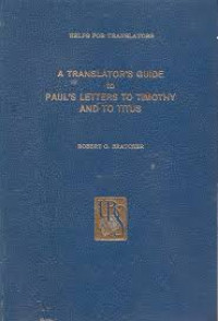 Image of A Translator's Guide to Paul Letter's To Timothy And To Titus