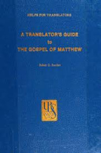 Image of A Translator's Guide to The Gospel Of Matthew