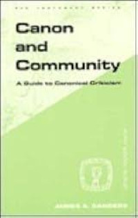 Image of Canon and Community: A Guide to Canonical Criticism