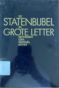 Image of De Stantenbijbelin Grote Letter: Kronieken Ezra Nehemia Esther