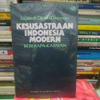 Image of Kesusastraan Indonesia Modern: Beberapa Catatan