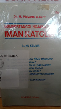 Image of Mempertanggungjawabkan Iman Katolik (Buku ke-5)