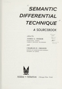 Image of Semantic Differential Technique A Sourcebook