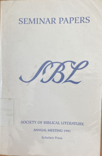 Image of Society of Biblical Literature: 1991 Seminar Papers