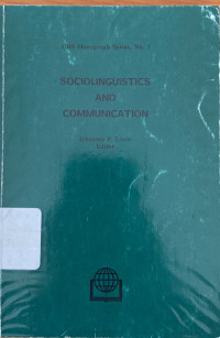 Image of Sociolinguistics and Communication: UBS Monograph Series, No 1