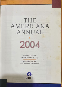 Image of THE AMERICANA ANNUAL 2004