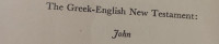 Image of The Greek - English New Testament : John