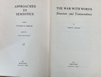 Image of The War With Words: Structure and Transcendence