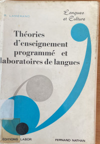 Image of Theories D'enseignement Programme Et Laboratoires De Langues